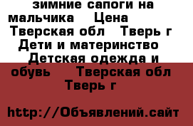 зимние сапоги на мальчика  › Цена ­ 1 000 - Тверская обл., Тверь г. Дети и материнство » Детская одежда и обувь   . Тверская обл.,Тверь г.